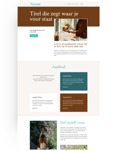Namaste website design template page