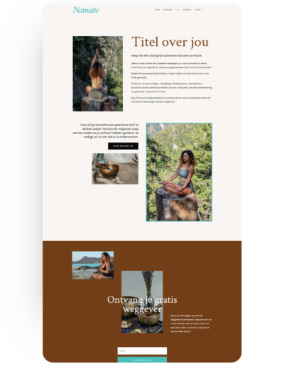 Namaste website design template page