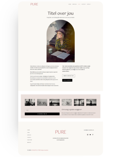 Pure website design template page
